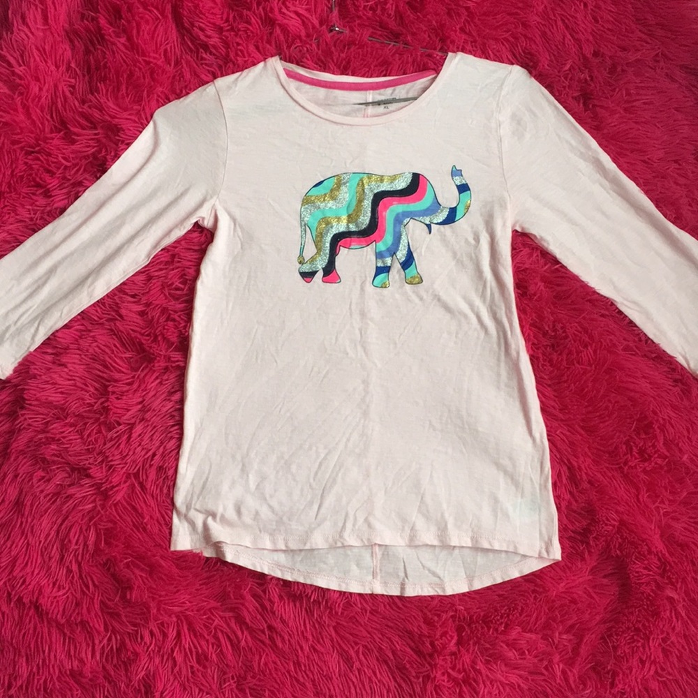 Light Pink Elephant Girls Shirt